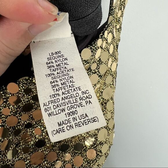 Vintage Gold Sequined Flirtations By Alfred Angelo Mini Party Dress - Picture 10 of 11